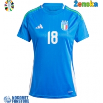 Italija Nicolo Barella #18 Domaci Dres za Ženska EP 2024 Kratak Rukav